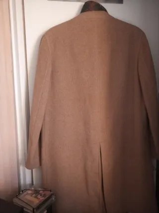Abrigo Lana Clásico Hombre Talla 50 Beige
