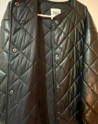Abrigo largo efecto piel Zara
