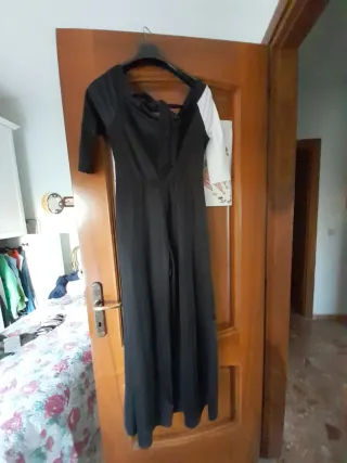 Abito lungo a pantalone donna fantasia viso