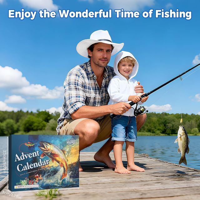 Calendario Adviento Señuelos Pesca 24 Piezas