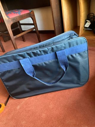 Maleta de mano Cesport azul y turquesa. 40x50