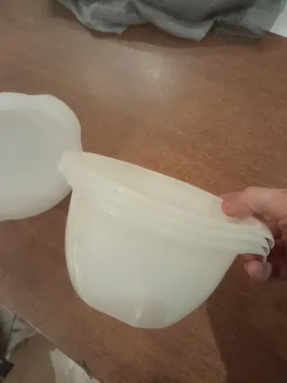 Eleganti ciotole in plastica bianca