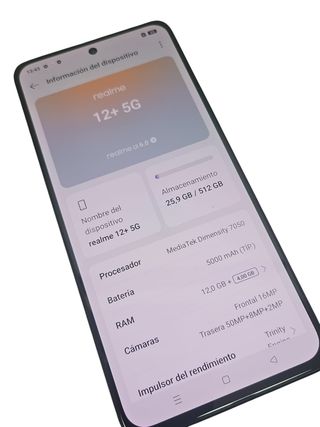 REALME 12+ 8GB 256GB Negro Doble SIM