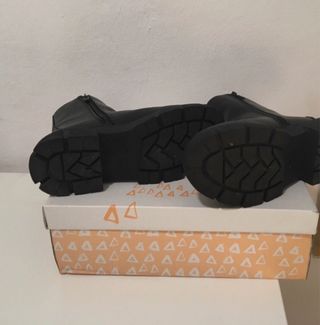 Botines negros piel plataforma