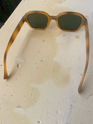 Occhiali da sole tartaruga con lenti verdi