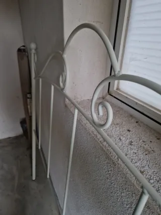 Cabecero forja blanco cama