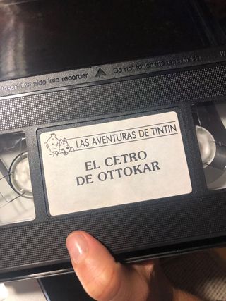 3 Películas VHS Las Aventuras de Tintín