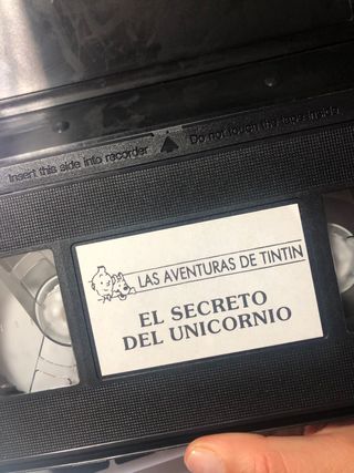 3 Películas VHS Las Aventuras de Tintín