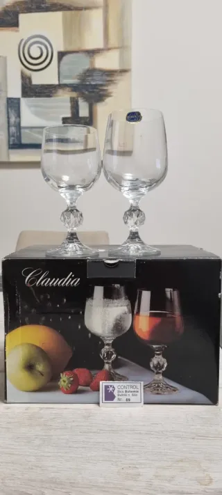 35 Copas Cristal Bohemia 24 de agua 11 de vino