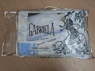 Sábanas franela invierno azul y blanco.  Cama 105