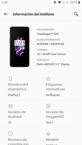 OnePlus 5 64GB Negro