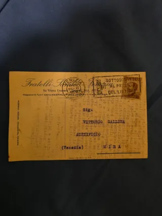 Cartolina Commerciale 1926 - Fratelli Sandei Venez