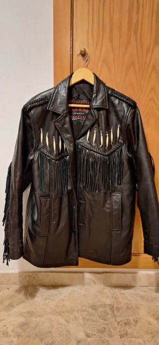 Chaqueta Cuero Alex Orginal Talla M Flecos