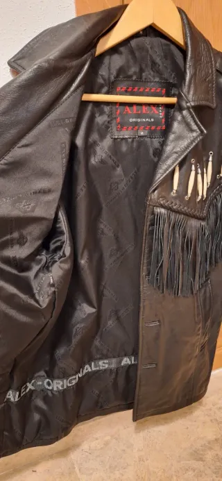 Chaqueta Cuero Alex Orginal Talla M Flecos