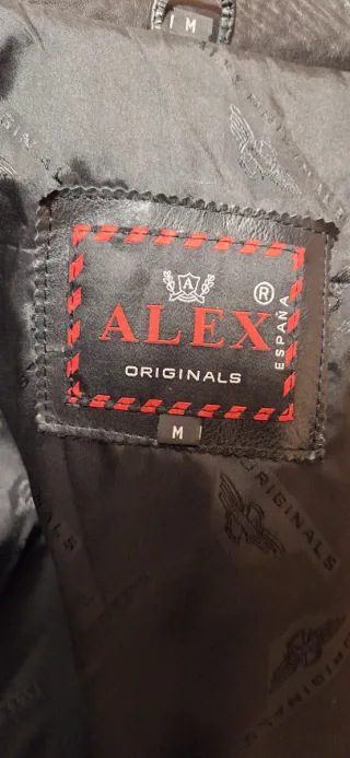 Chaqueta Cuero Alex Orginal Talla M Flecos