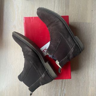 Botines de piel marrones para hombre. Talla 43