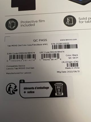 Funda Lenovo Folio Case M10 HD (2ª Gen)