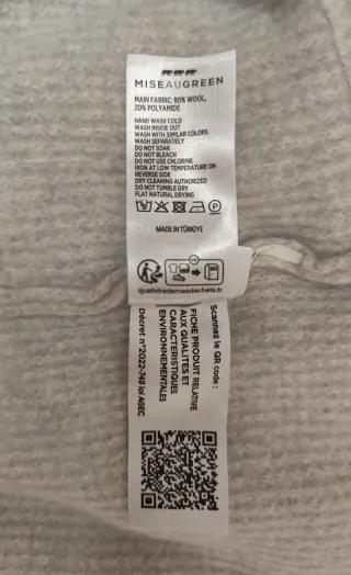 Jersey Mise Au Green Lana Gris Talla M