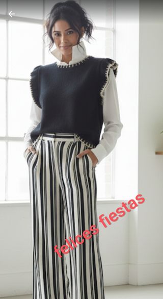 Chaleco de lana sin mangas negro