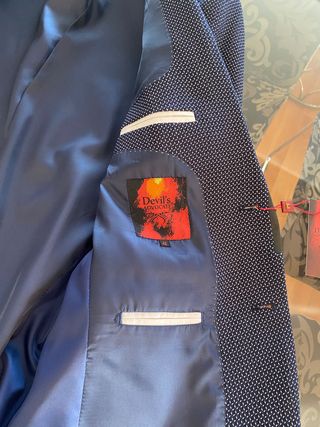 Esmoquin Azul Nuevo con Etiquetas