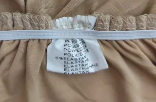 Top Corsé Beige con Tirantes Cadena Dorada Talla M