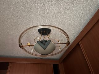 URGE Lámpara de techo ovalada dorada y transparent