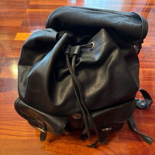 Mochila Daniel Ray Cuero Sintético Vintage Negra