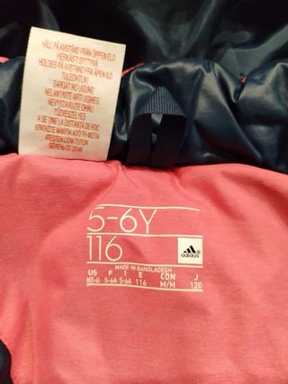 Giubbotto Adidas bambina 5/6 anni