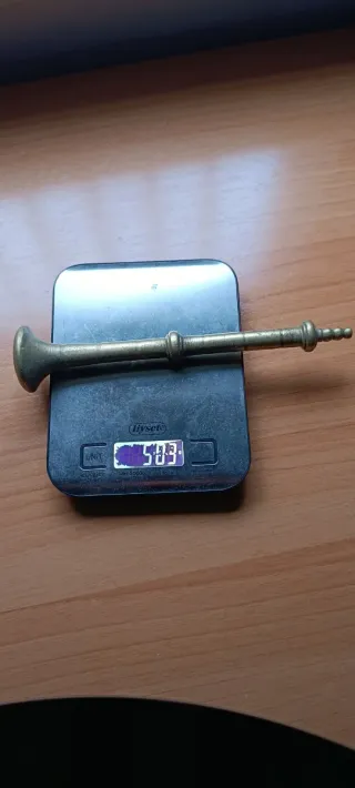 Antiguo almirez-mortero bronce