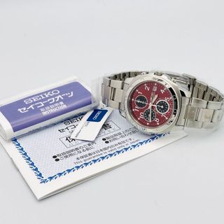 Relógio Seiko Chronograph Red Dial 7T92 0CA0 Novo