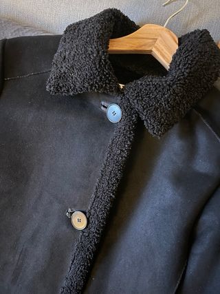 Chaqueta Zara Negra Borrego