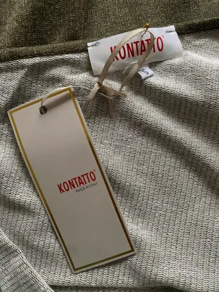 Abito monospalla dorato Kontatto Tg S