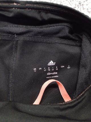 Pantaloni Adidas neri con strisce rosa Tg 44