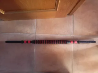 Pesas 30kg, cierres y barras.