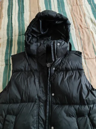 Chaleco largo acolchado negro