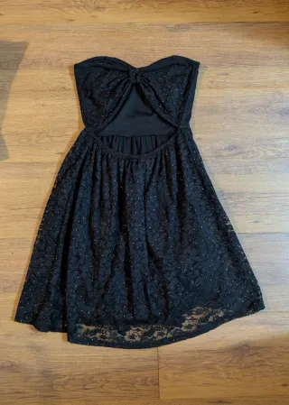 Vestido de fiesta negro brillante