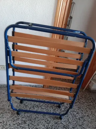 Somier plegable 80cm madera y metal
