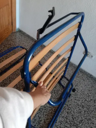 Somier plegable 80cm madera y metal