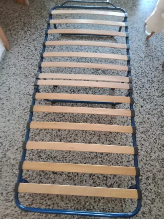 Somier plegable 80cm madera y metal