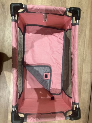 Cuna de juguete desmontable rosa