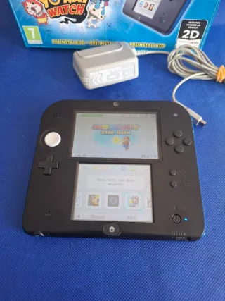 Nintendo 2DS Negra con juegos +cargador+ mem 64gb