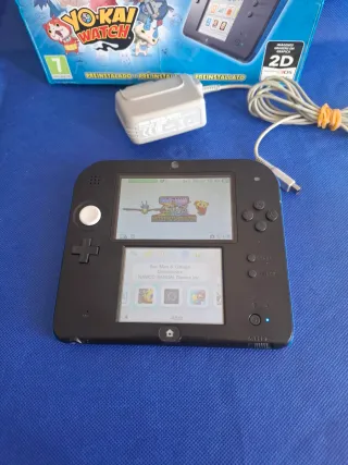 Nintendo 2DS Negra con juegos +cargador+ mem 64gb