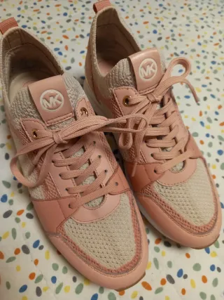 Zapatillas Mujer Beige y Rosa