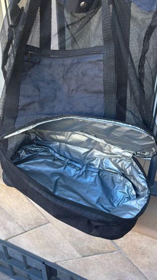 Bolso Malla con Compartimento Térmico Negro