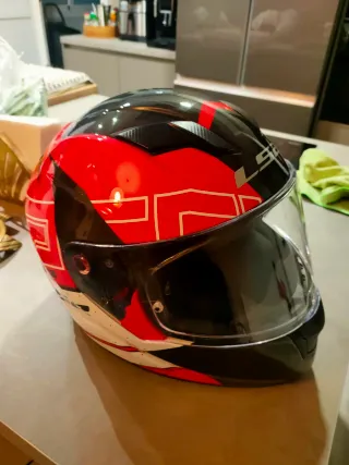 Casco de moto LS2 Stream Evo rojo y negro