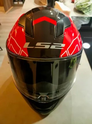 Casco de moto LS2 Stream Evo rojo y negro