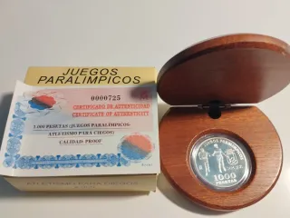 Moneda Paralímpicos Atletismo 1000 Pesetas