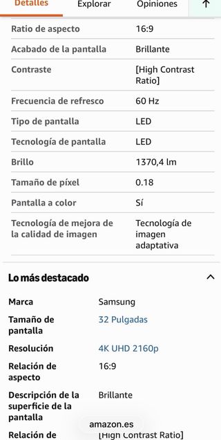 Monitor Samsung Smart TV M8 de 32 pulgadas Blanco