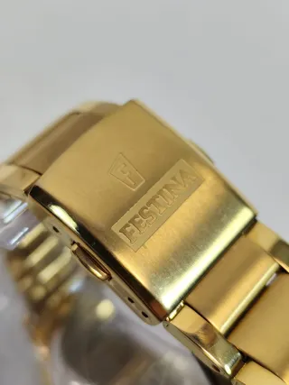 Reloj Festina Cronógrafo Dorado Blanco 20633
