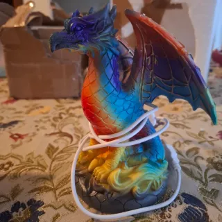 Lampada multicolore drago con porta usb
